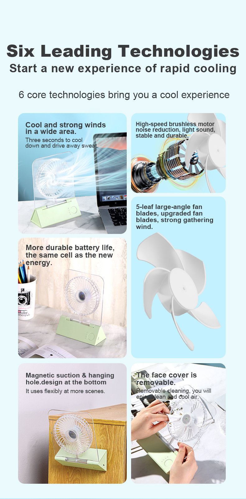 Quick cooling fan